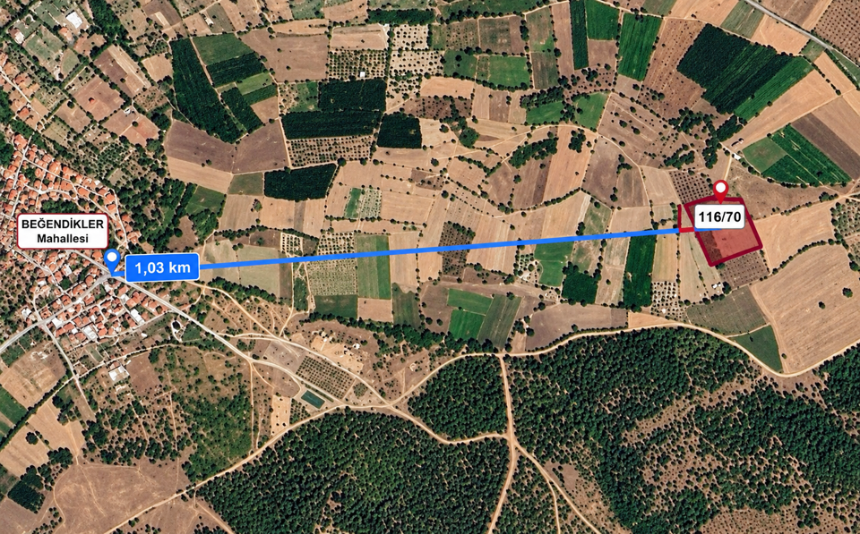 BİGADİÇ HAMİDİYE’DE 7.357 m² | SATILIK TARLA — 2